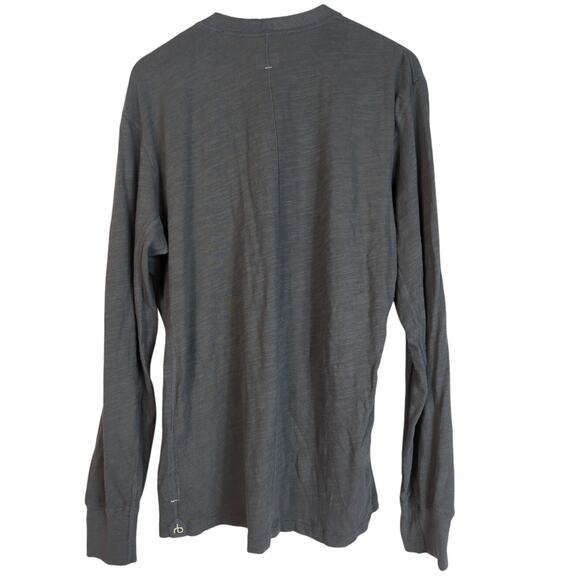 Rag & Bone Classic Henley Long Sleeve Shirt Men's XL Gray - Picture 2 of 12